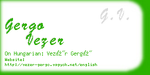 gergo vezer business card